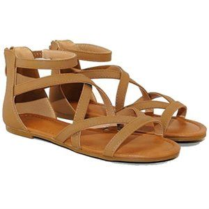 Trendsup Travon Gladiator Flat Crisscrossed Sandal
